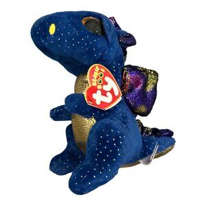 NEW - TY Beanie Boos - SAFFIRE the Blue Dragon (6 Inch) - MINT with MINT TAGS